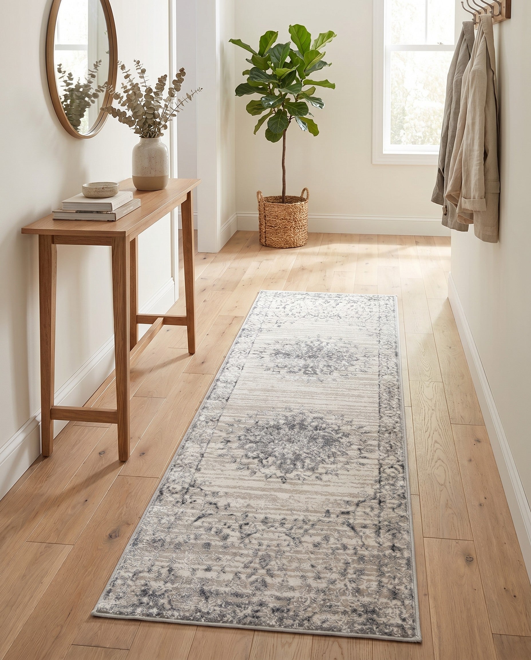 Gray Chesterfield Runner Rug
