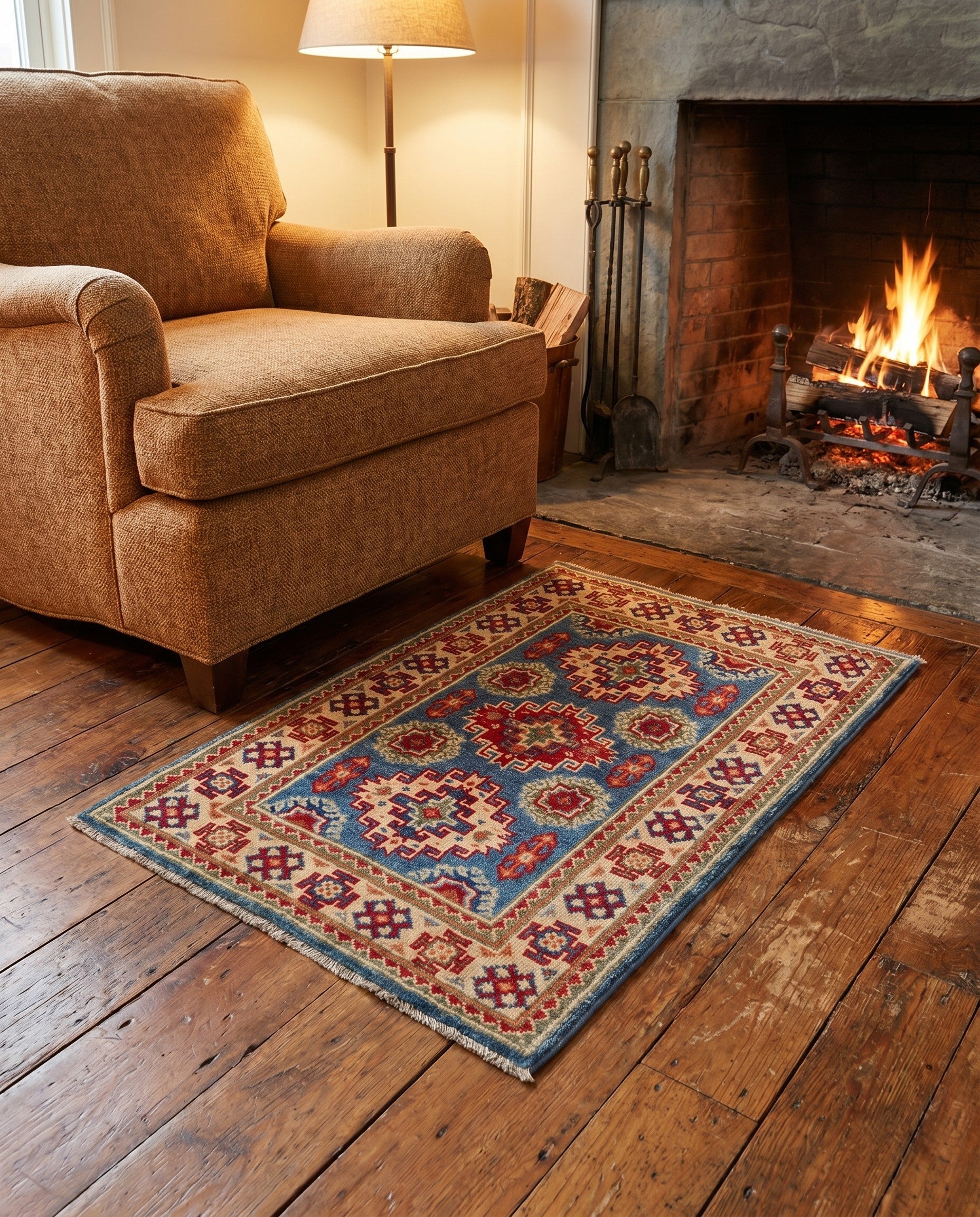 2' x 3' Hand Knotted Kazak Rug