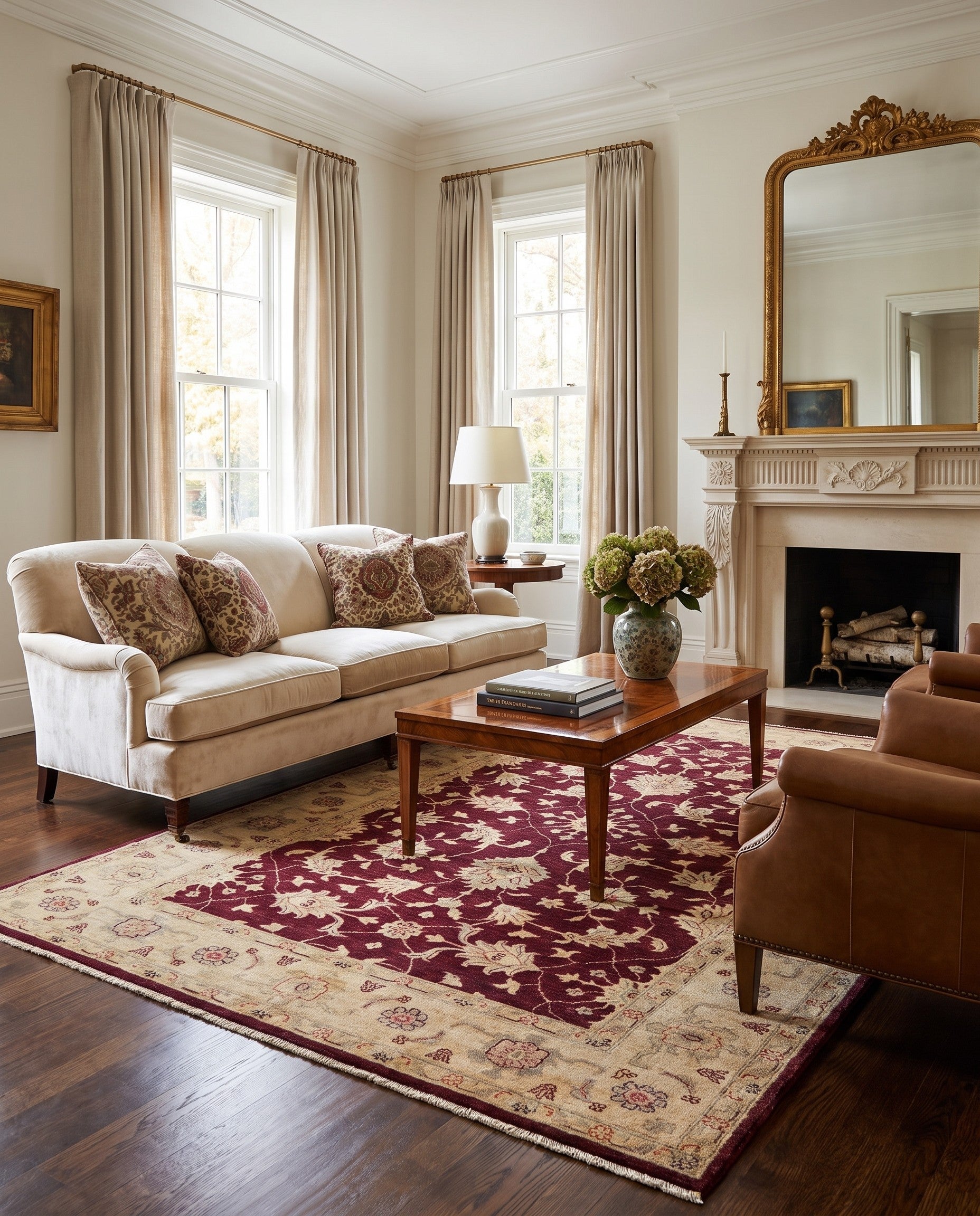 175cm x 245cm Hand Knotted Ziegler Rug