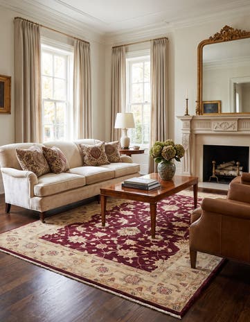 5' 10 x 8' 1 Hand Knotted Ziegler Rug