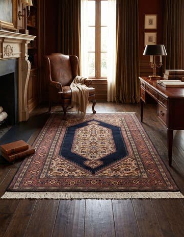 4' 1 x 6' 2 Hand Knotted Lahour Oriental Wool Rug