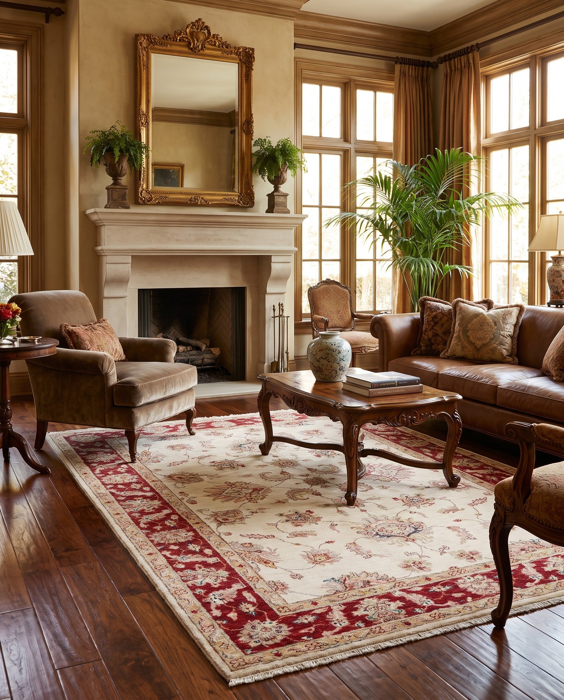 5' x 6' 10 Hand Knotted Ziegler Rug