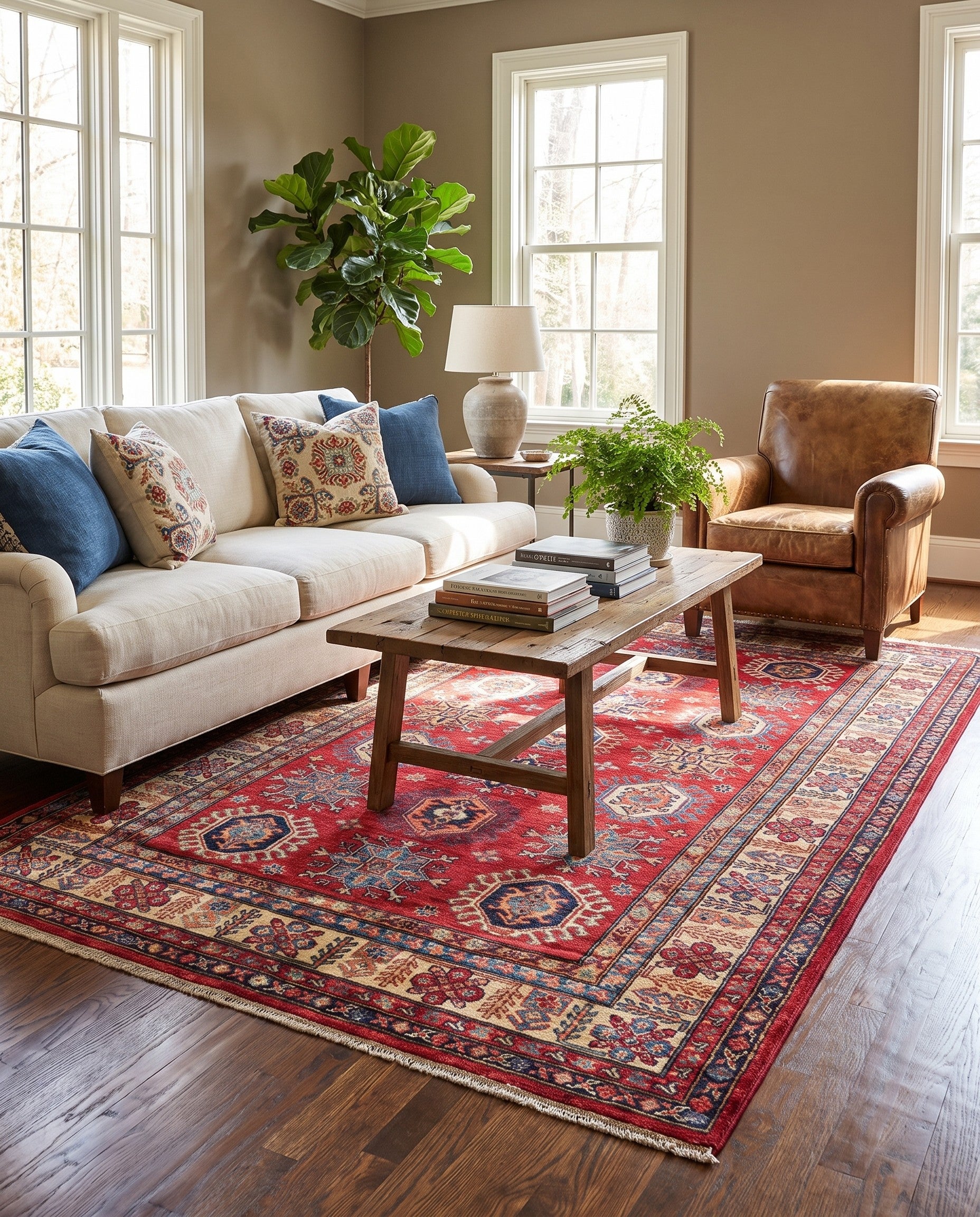 5' x 6' 10 Hand Knotted Kazak Rug