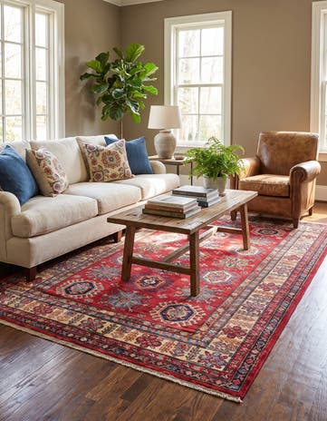 5' x 6' 10 Hand Knotted Kazak Rug