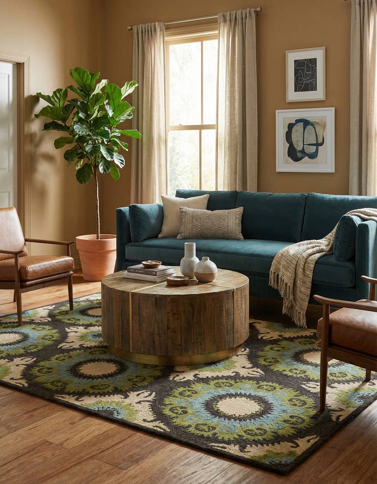 Detail image of 5' 2 x 7' 10 Luna Wool Rug