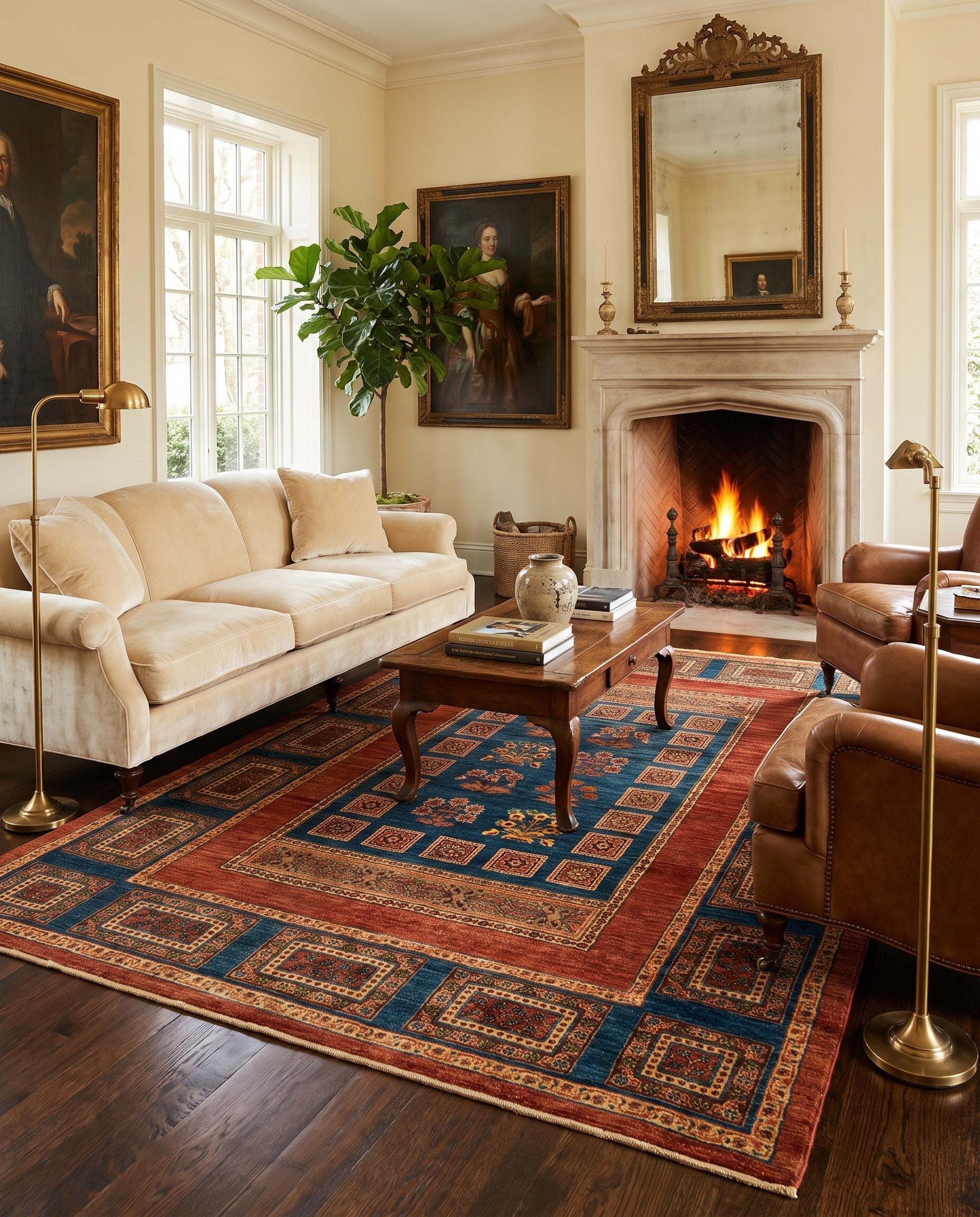 4' 11 x 7' 5 Luribaft Wool Rug