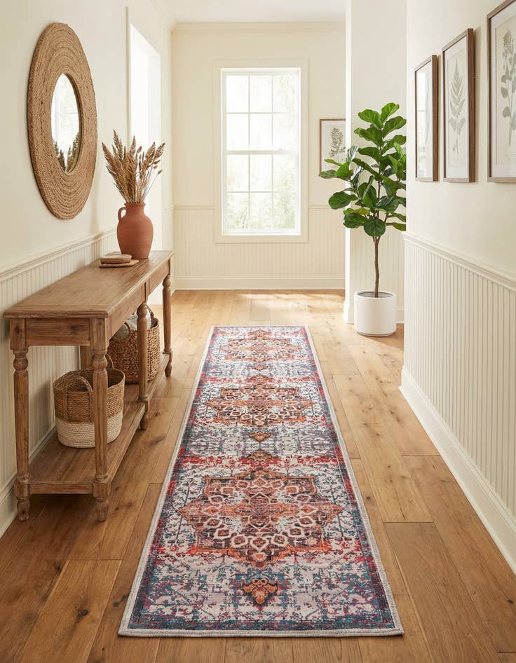 Detail image of 2' x 8' Washable Francesca Runner Rug