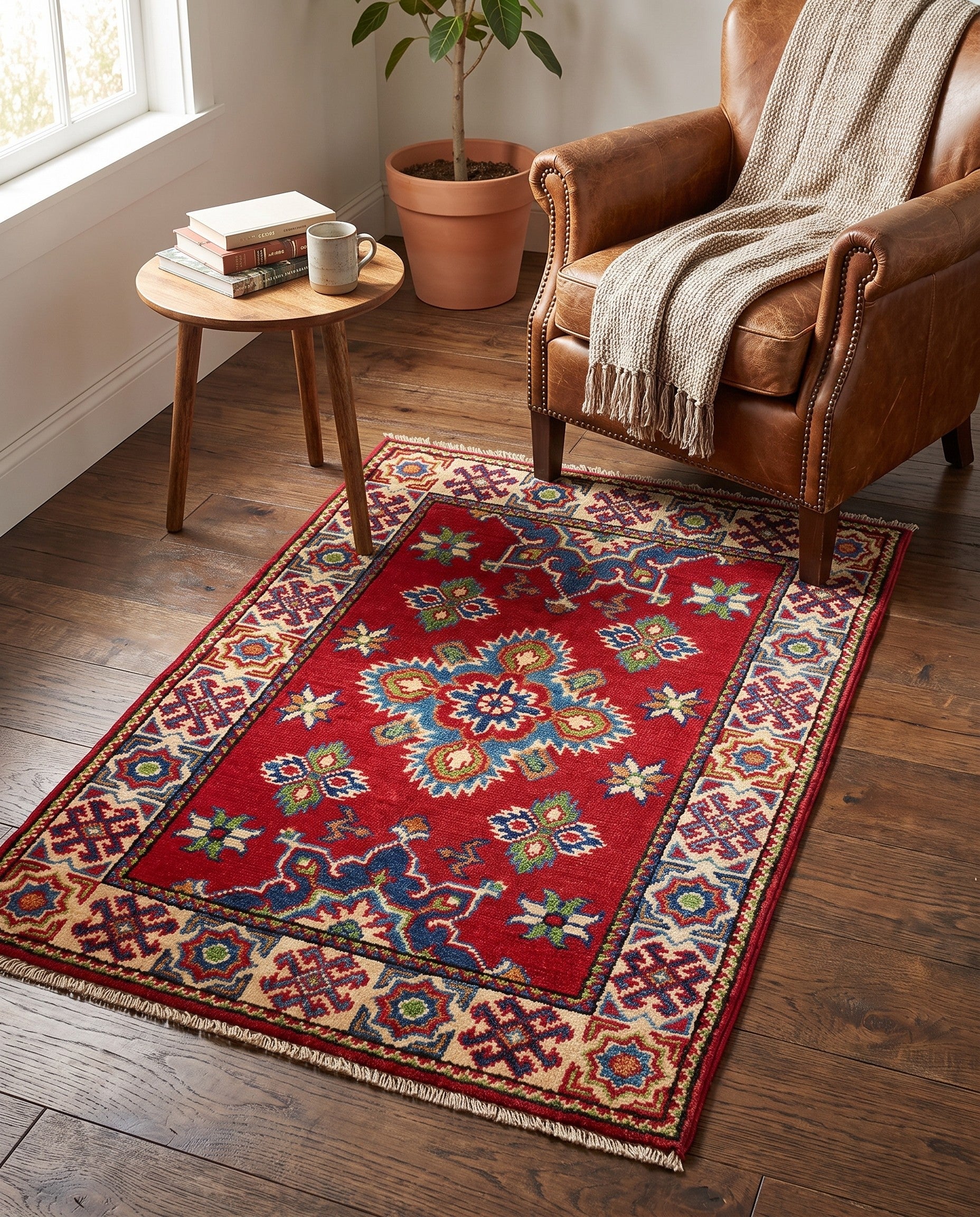 2' 2 x 3' 2 Hand Knotted Kazak Rug