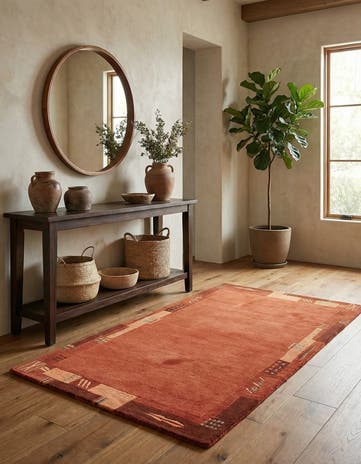 2' 5 x 4' 8 Hand Knotted Nepal Wool Rug