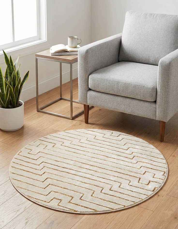 Detail image of 3' x 3' Vogue Geo Round Rug