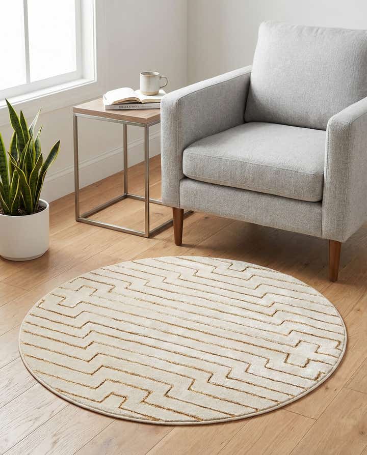 3' x 3' Vogue Geo Round Rug