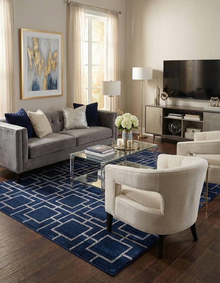 Detail image of 7' 10 x 7' 10 Marilyn Monroe&trade; Glam Deco Square Rug