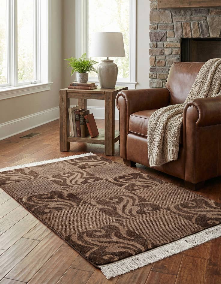 Detail image of 2' 8 x 4' 11 Hand Knotted Darya Wool Rug