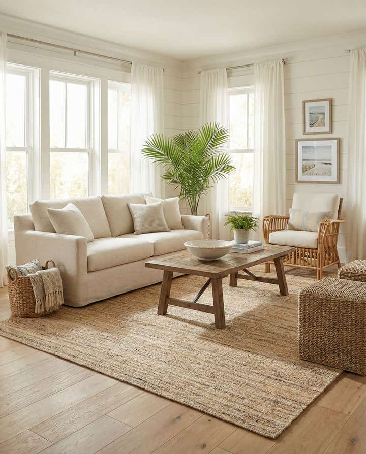 9' x 12' Hand Woven Palm Beach Jute Rug