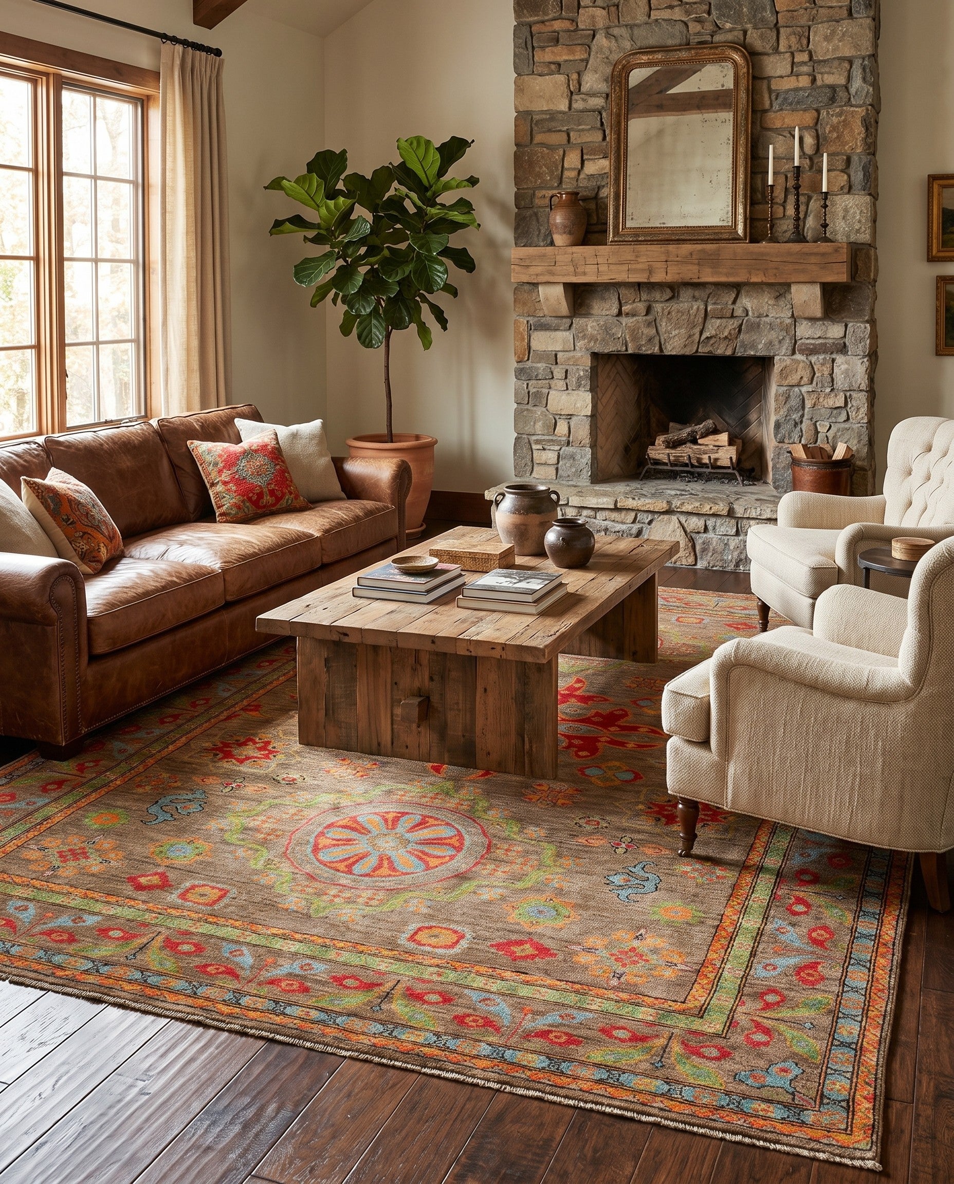 6' 8 x 9' 5 Hand Knotted Kazak Rug