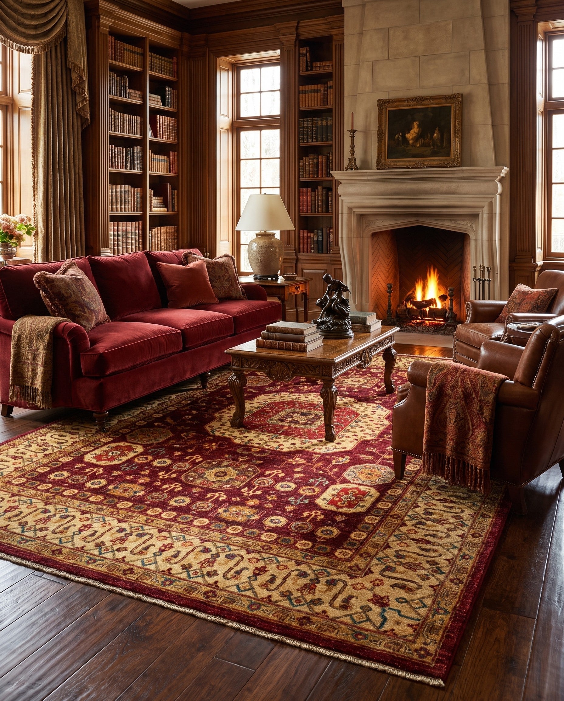 5' 9 x 7' 11 Hand Knotted Mamluk Ziegler Rug