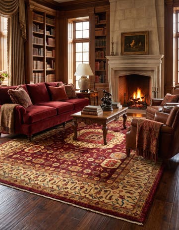 5' 9 x 7' 11 Hand Knotted Mamluk Ziegler Rug