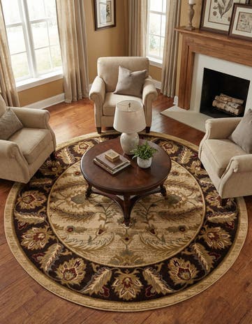 Cream Aditi Round Rug