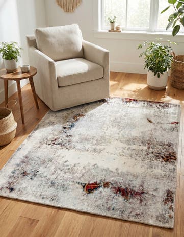 4' 4 x 5' 3 Hand Knotted Ultra Vintage Persian Wool Rug