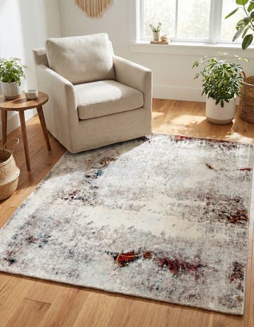 4' 4 x 5' 3 Hand Knotted Ultra Vintage Persian Wool Rug