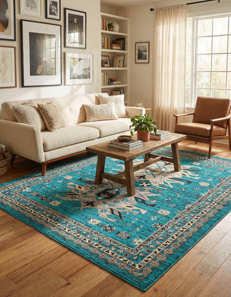 Detail image of 7' 10 x 10' Heris Rug