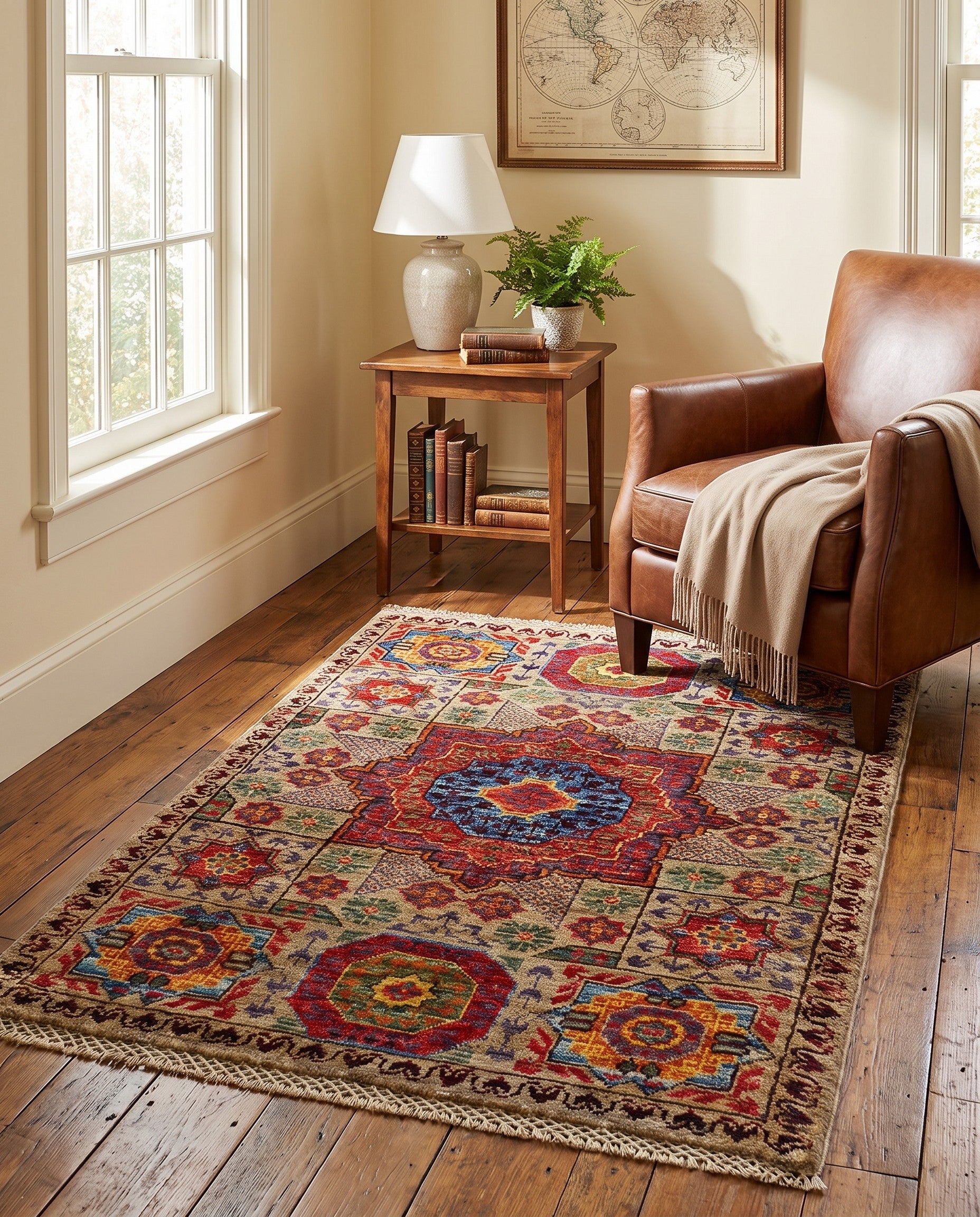 2' 1 x 3' 1 Hand Knotted Mamluk Ziegler Rug