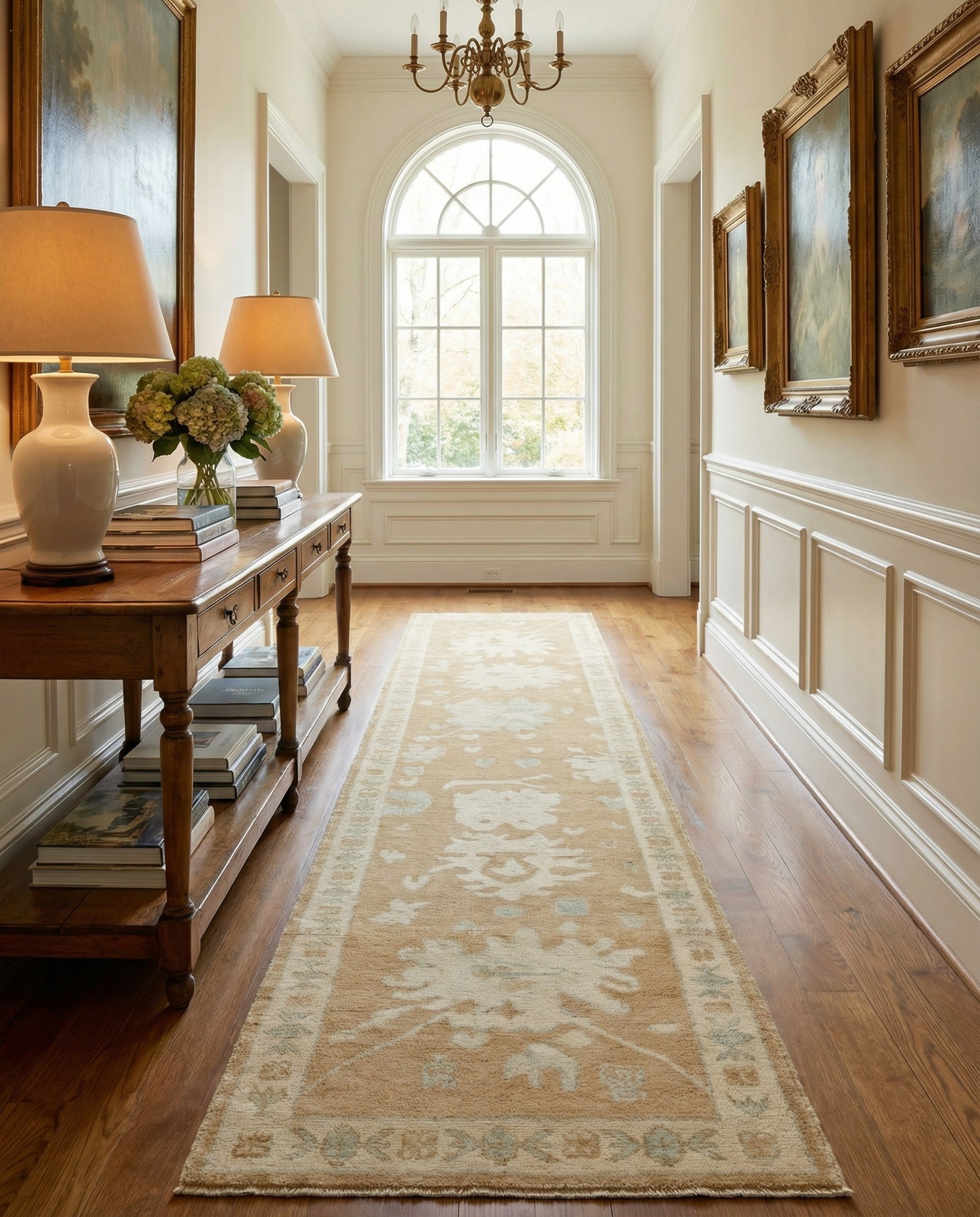 2' 10 x 12' 5 Hand Knotted Oushak Wool Runner Rug