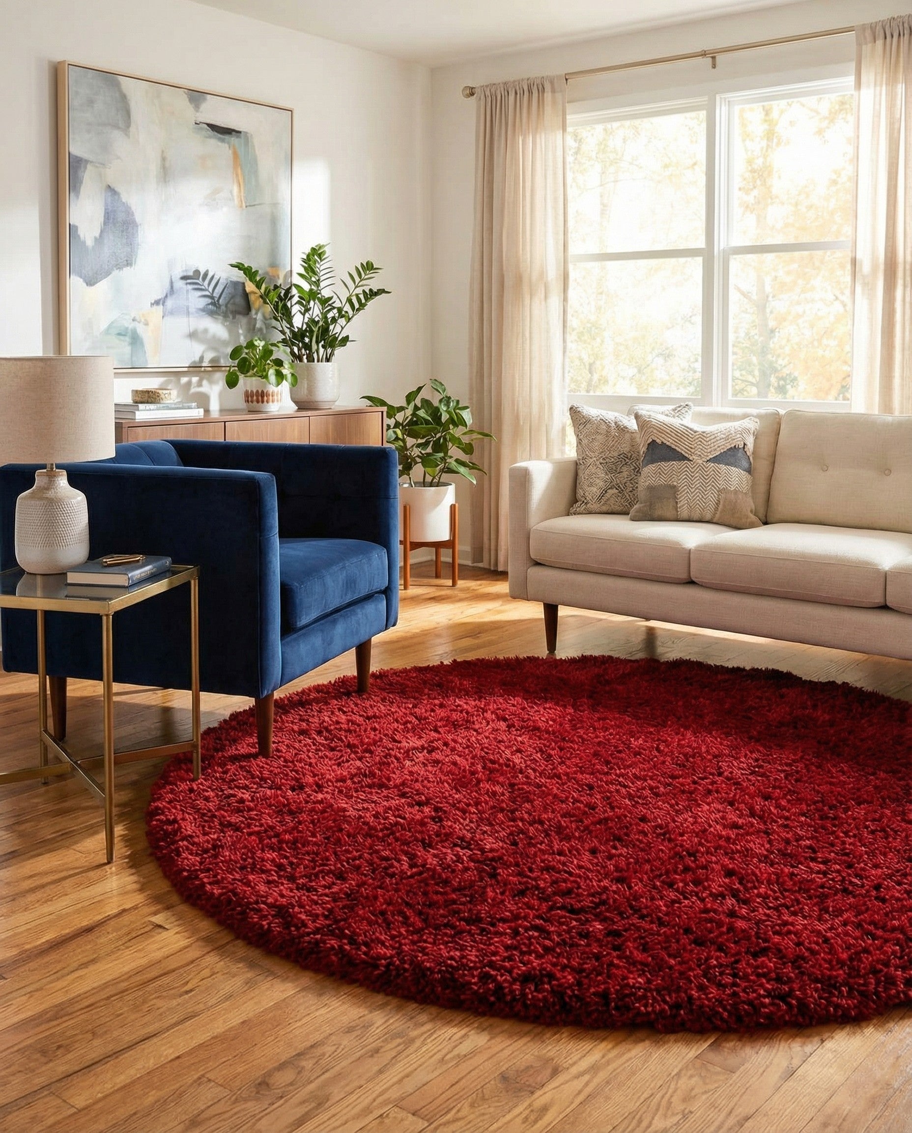 6' 7 x 6' 7 Infinity Shag Round Rug