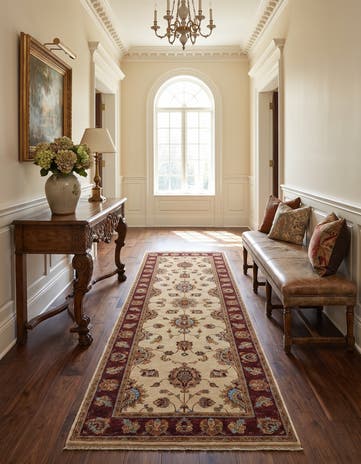 2' 10 x 8' 3 Hand Knotted Peshawar Ziegler Runner Rug