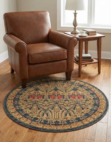 Navy Blue Chelsea Round Rug