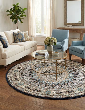 6' x 6' Nain Design Round Rug