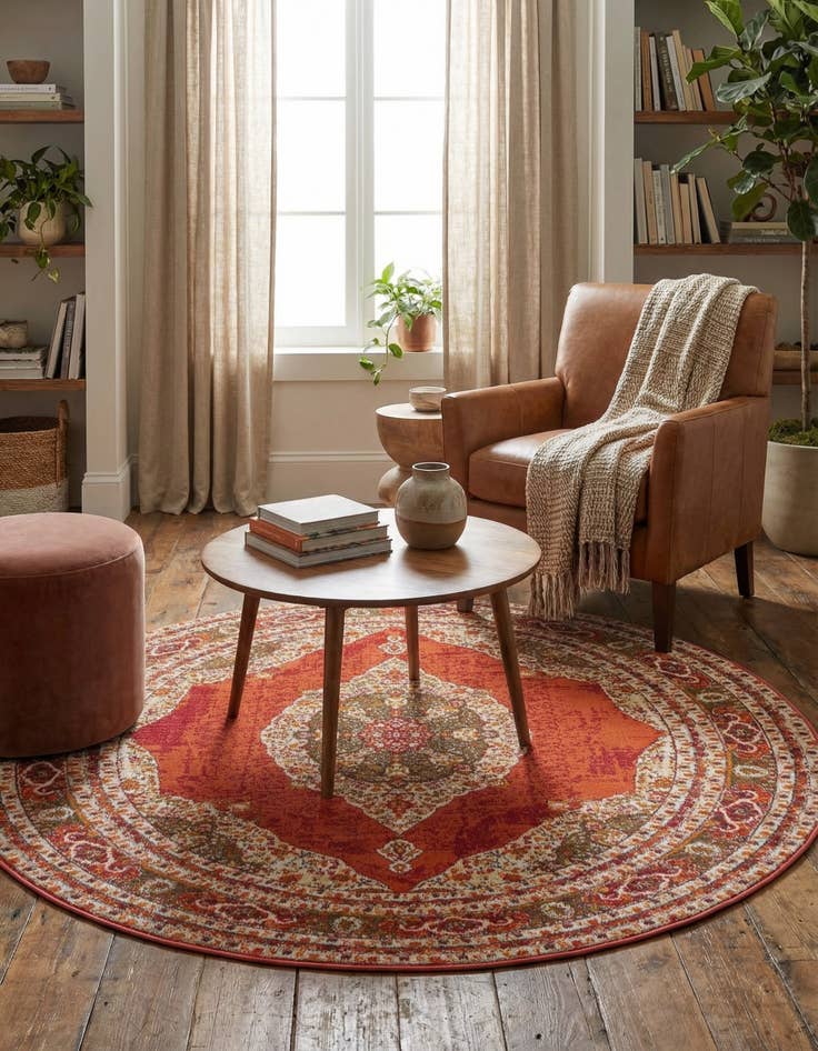 Detail image of 5' 5 x 5' 5 Santiago Round Rug
