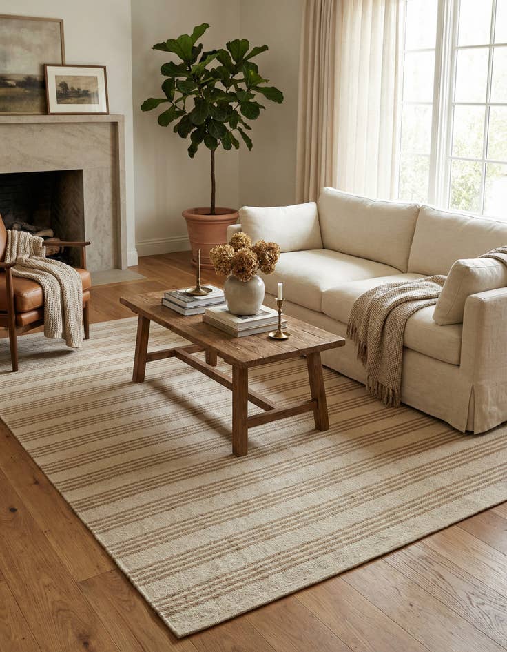 Detail image of 7' 10 x 10' Jill Zarin Striped Wool Rug