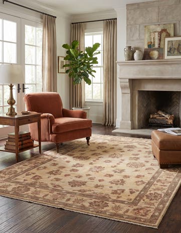 5' x 6' 8 Hand Knotted Ziegler Rug