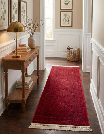 Red Bokhara Runner Rug