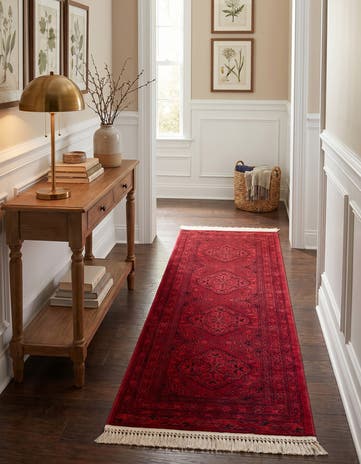 Red Bokhara Runner Rug