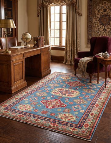 5' 1 x 7' Hand Knotted Kazak Rug