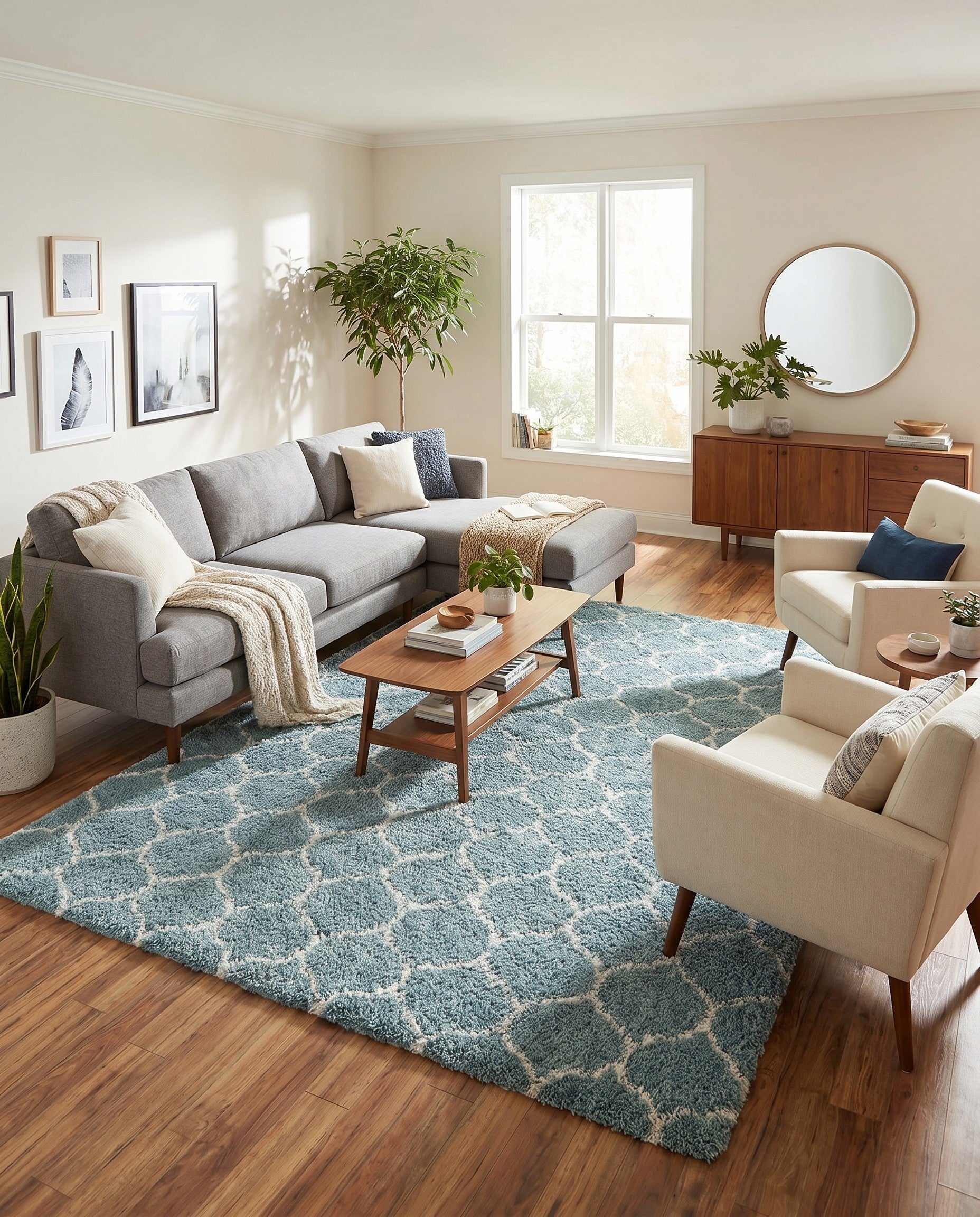 10' 8 x 14' Lattice Shag Rug