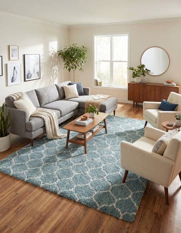 10' 8 x 14' Lattice Shag Rug