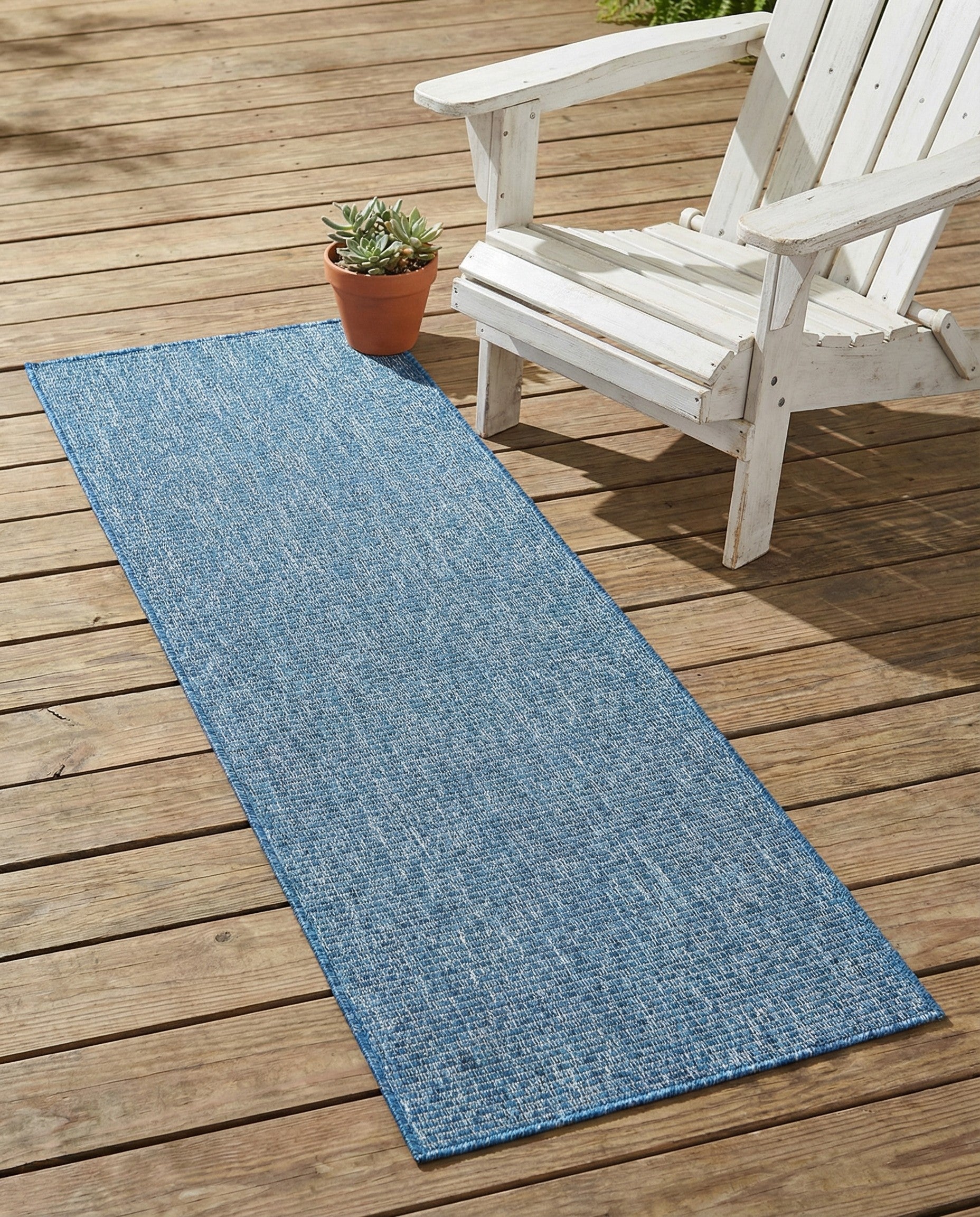 2' x 5'  Washable Solid Indoor / Outdoor Runner Rug