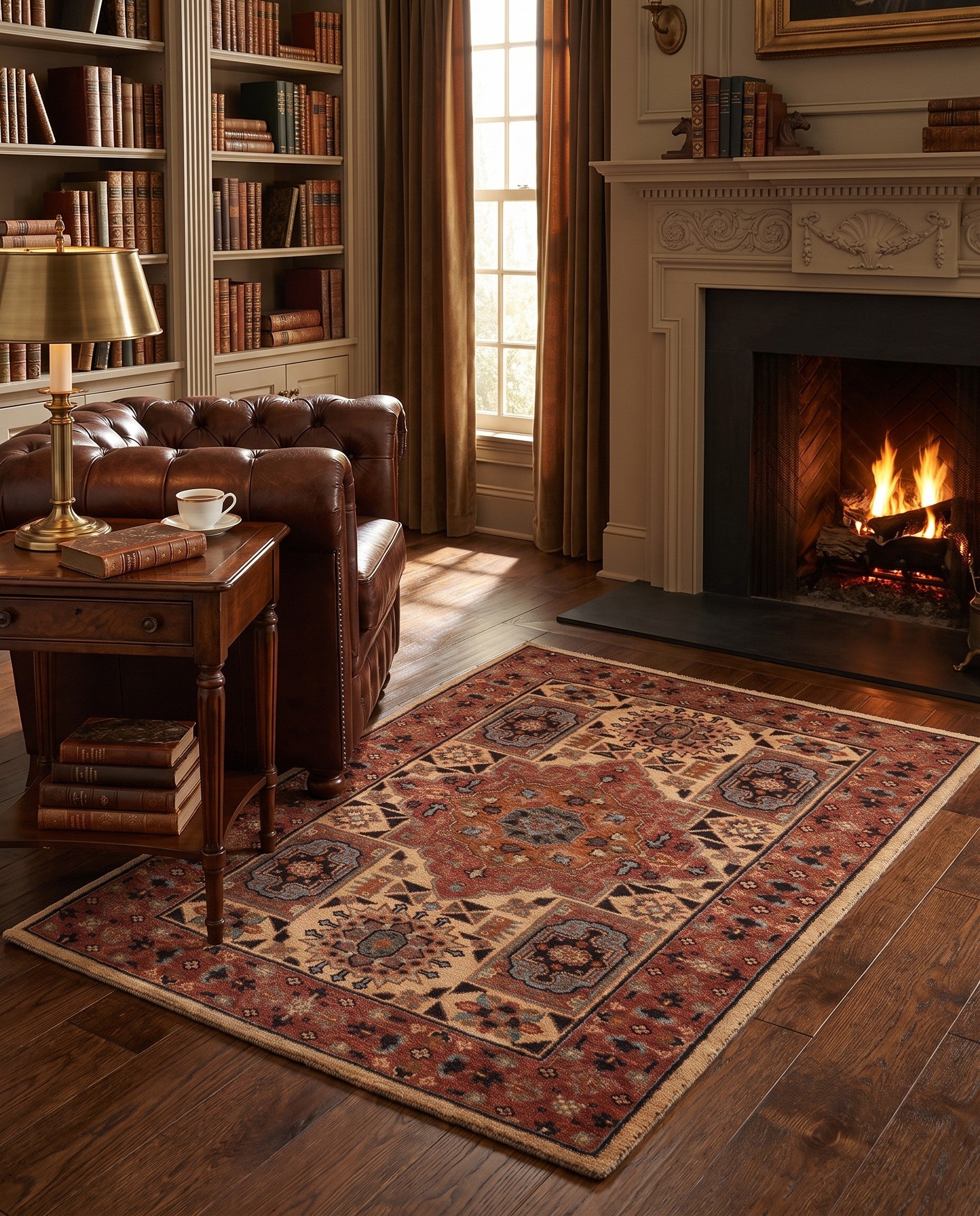 2' 6 x 3' 8 Hand Knotted Mamluk Ziegler Rug