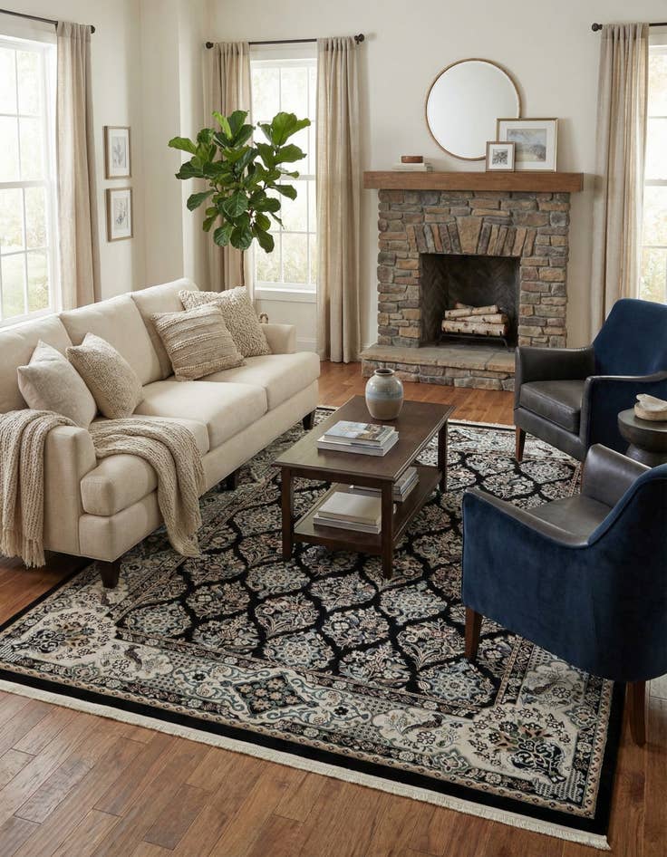 Detail image of 7' 10 x 10' Nain Design Rug