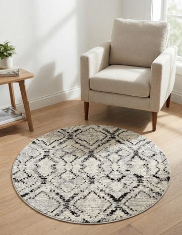 Ivory Tucson Round Rug