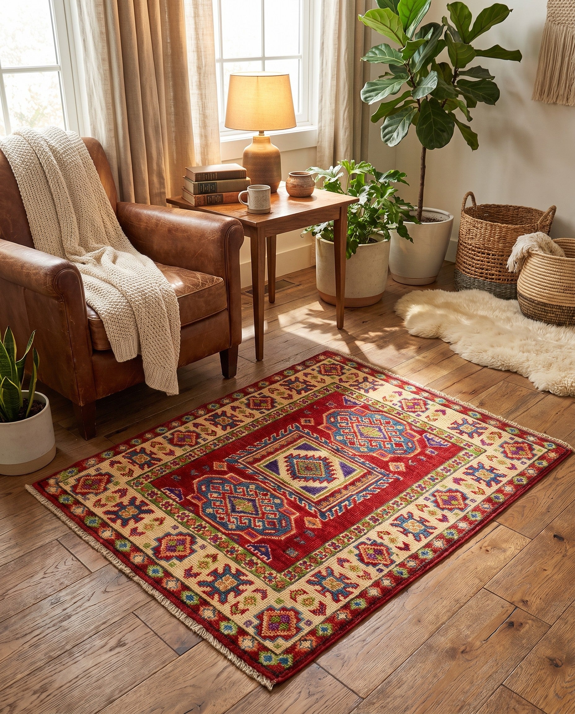 2' 1 x 2' 10 Hand Knotted Kazak Rug