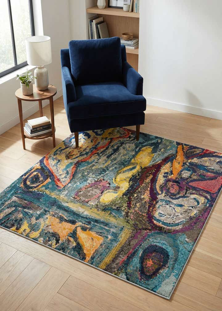 5' 3 x 5' 3 Washable Haerfest Square Rug