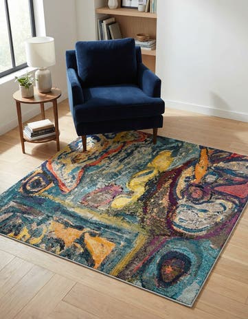 Washable Haerfest Square Rug