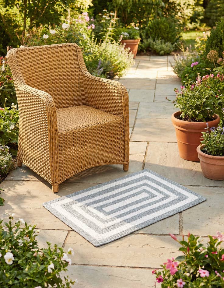 Detail image of 2' 2 x 3' 1  Hand Woven Eco Verse   Washable Indoor / Outdoor Rug