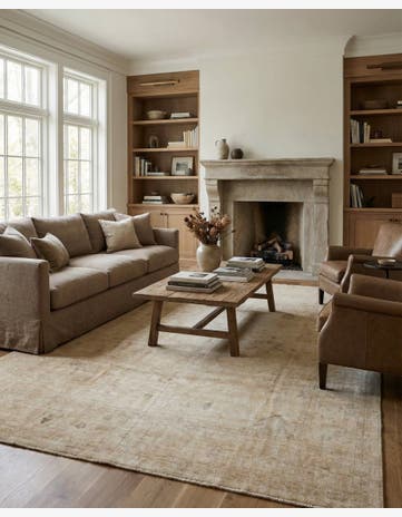 8' 8 x 11' 5 Hand Knotted Oushak Wool Rug