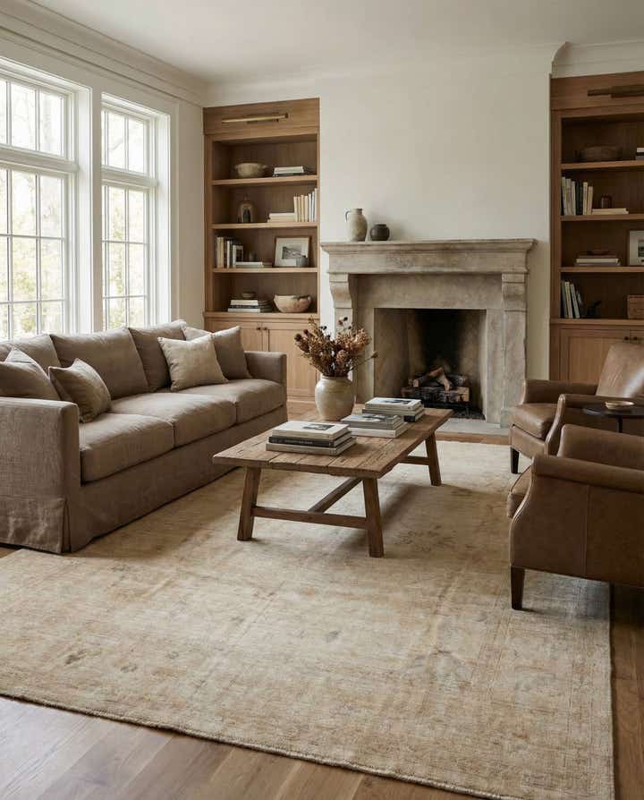 8' 8 x 11' 5 Hand Knotted Oushak Wool Rug