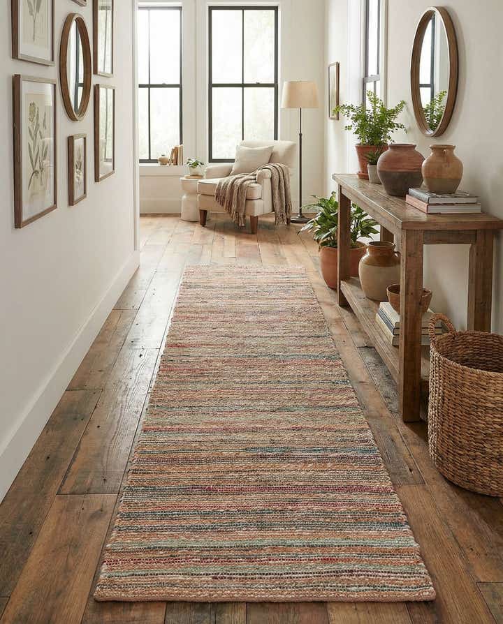 2' 7 x 12' Hand Woven Chunky Jute Runner Rug